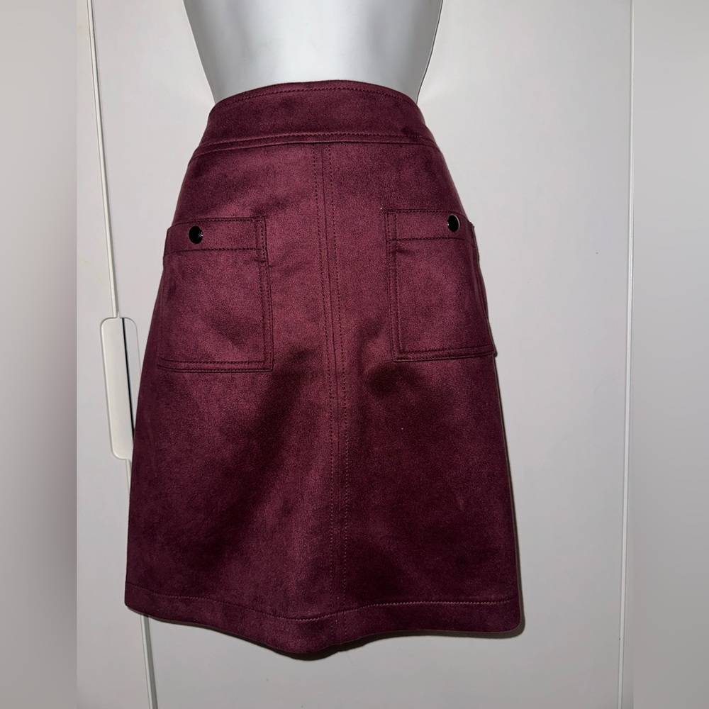 Loft purple suede skirt